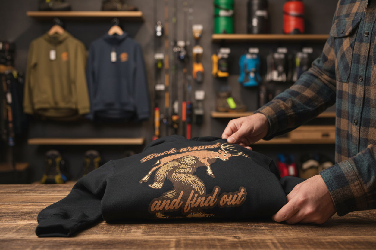 Buck Around and Find Out Bigfoot Graphic Hoodie